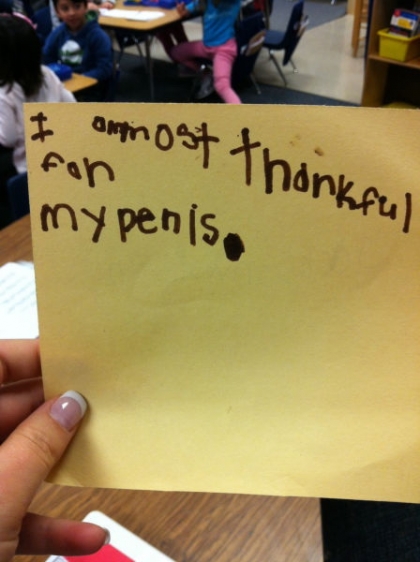 I am most thankful for my penis